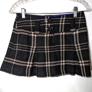 Black Plaid Women's Mini Skirt